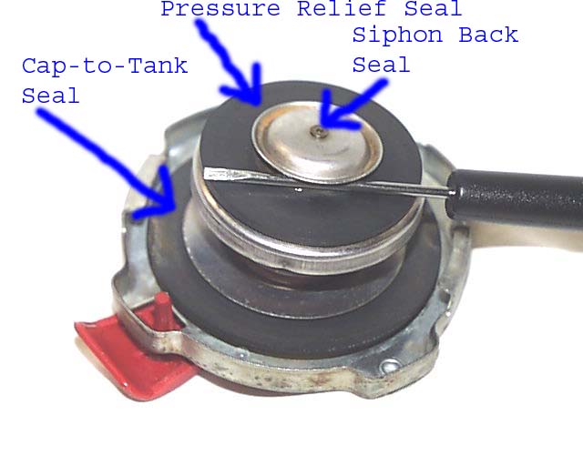 pressure relief radiator cap
